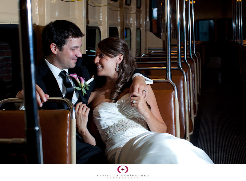 Katie Chris Heinz History Center Wedding Pittsburgh Trolley