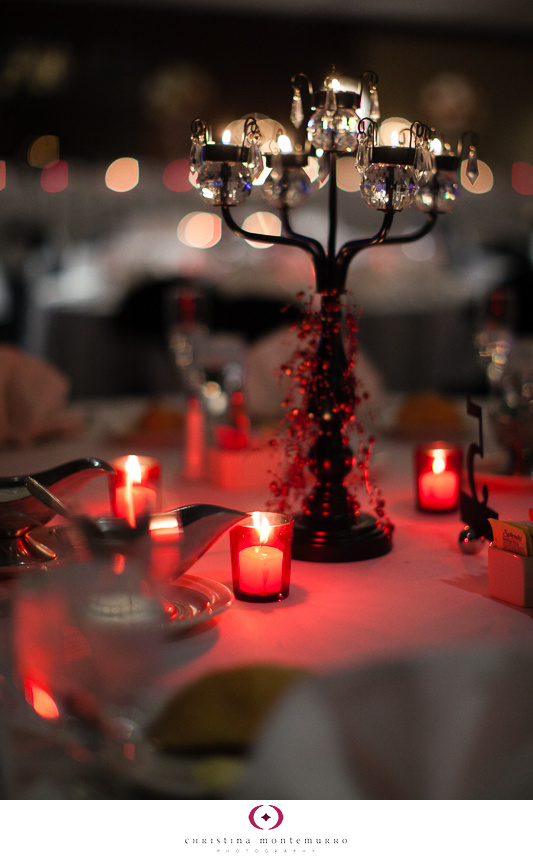 Black White Red Wedding Details - Red Votive Candle Holders, Black Tea Light Candleholder Centerpiece Sheraton Station Square Pittsburgh