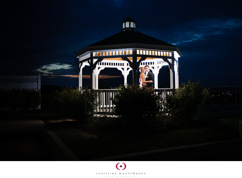 Lindsey Dan Night Portrait Twelve Oaks Mansion Gazebo Wedding Cranberry