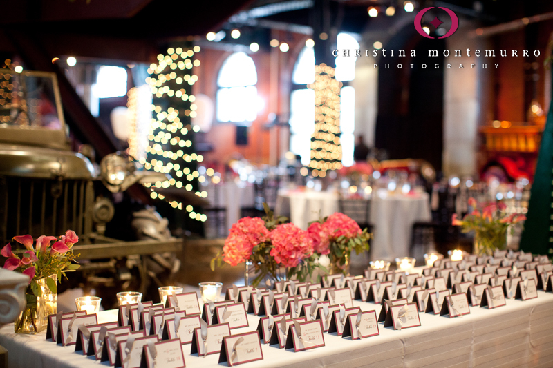 Heinz History Center Pittsburgh Great Hall Wedding Reception Escort Card Table