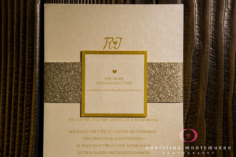 Sparkly Gold Wedding Invitation