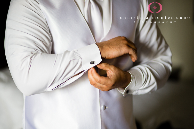 Groom Getting Ready at Wyndham Hotel Oakland Pittsburgh Wedding Photography