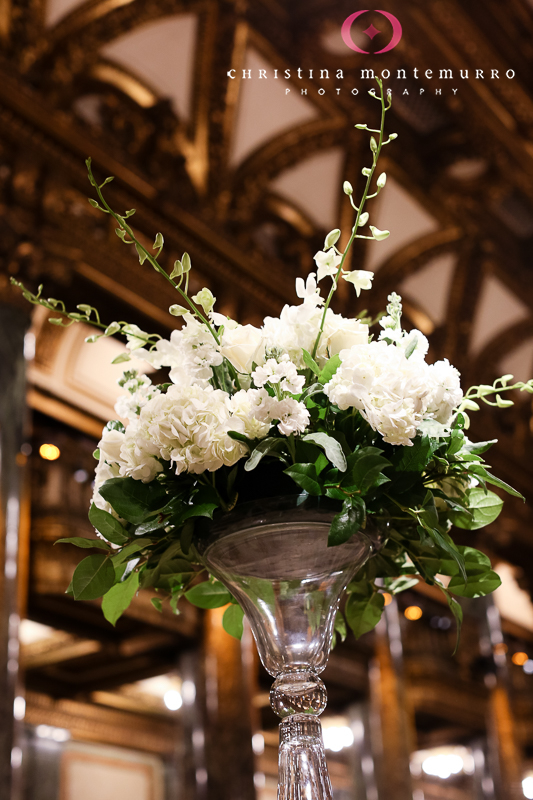 Carnegie Museum Music Hall Foyer Wedding Tall White Centerpiece Pittsburgh Wedding Photography