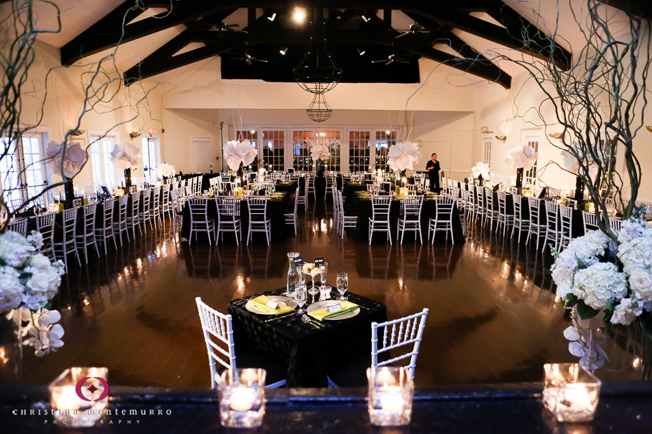 Black and White Wedding Reception Details DIY Paper Flower Centerpieces Edgewood Club Pittsburgh Wedding Photography