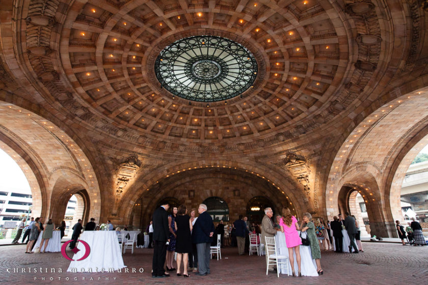 Cocktail Hour in the Rotunda Pennsylvanian Wedding Reception Pittsburgh Wedding Photographer-7