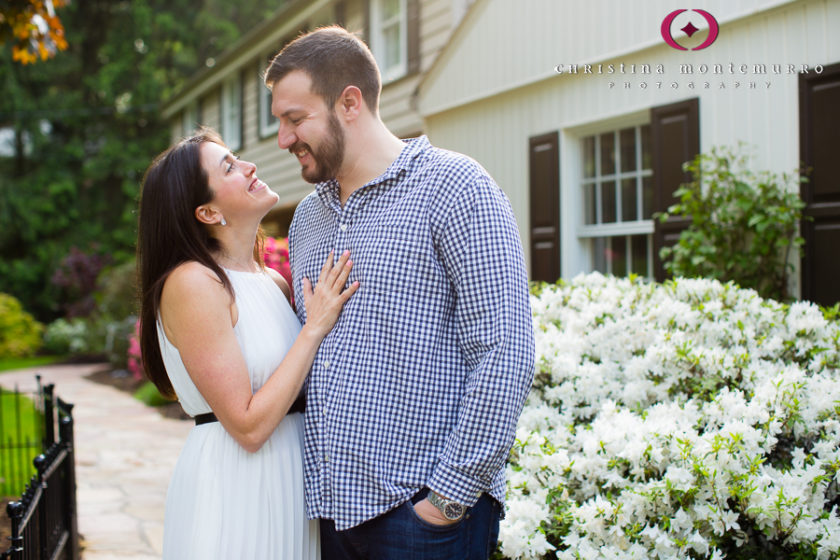 Pittsburgh Backyard Spring Engagement Photos