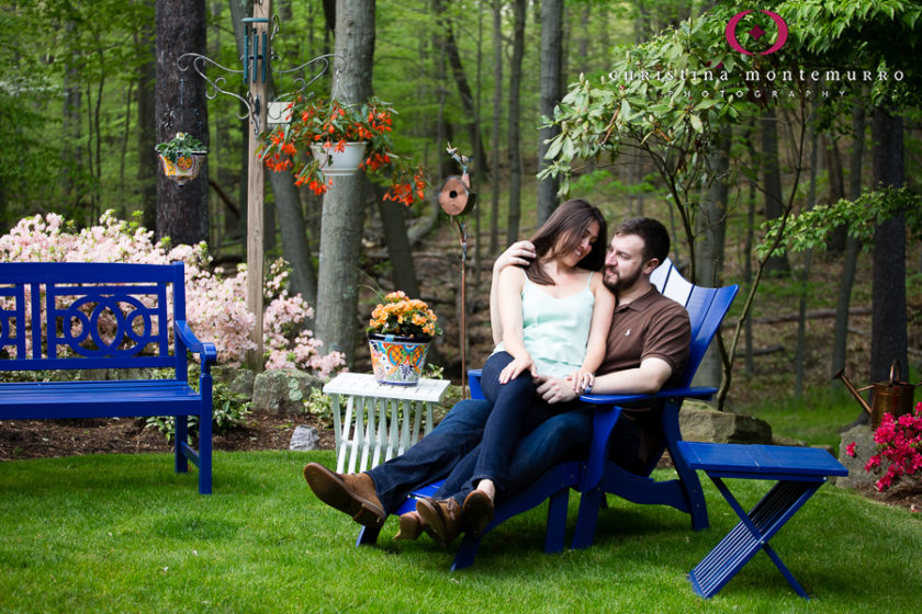 Pittsburgh Backyard Spring Engagement Photos