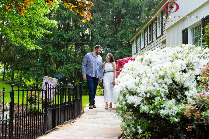 Pittsburgh Backyard Spring Engagement Photos