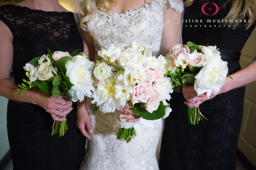  Freesia, hydrangeas, champagne roses, pale pink roses, anemones, ranunculus, peonies bridal bouquet Omni William Penn Pittsburgh Wedding Photography