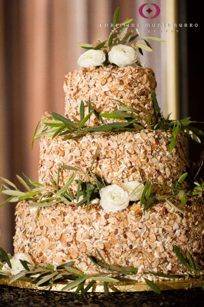 Burnt Almond Torte Wedding Cake Olive Branches Ranunculus William Penn Hotel Pittsburgh Wedding Photography