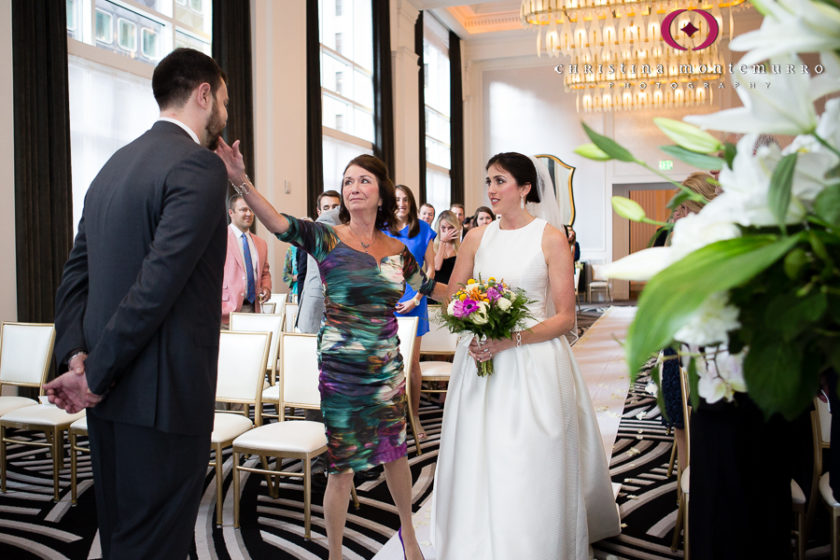 Kimpton Hotel Monaco Pittsburgh Bride Walking Down the Aisle Sofia Ballroom Wedding Ceremony