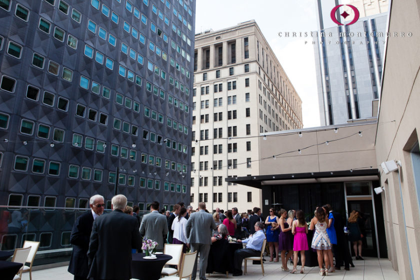 Hotel Monaco Pittsburgh Wedding Photography Rooftop Patio Cocktail Hour