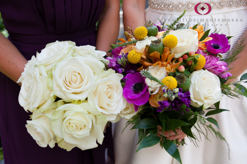 Pittsburgh Wedding Photography Bridal Bouquet Bridesmaid Bouquet Makara orchids, roses, dahlias, stock, crispedia, rununculus, anemones, poppy pods, hypericum and italian ruskus