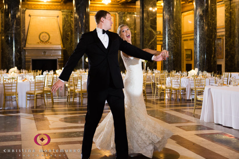 Pittsburgh Wedding Photographer Carnegie Museum Music Hall Foyer First Dance