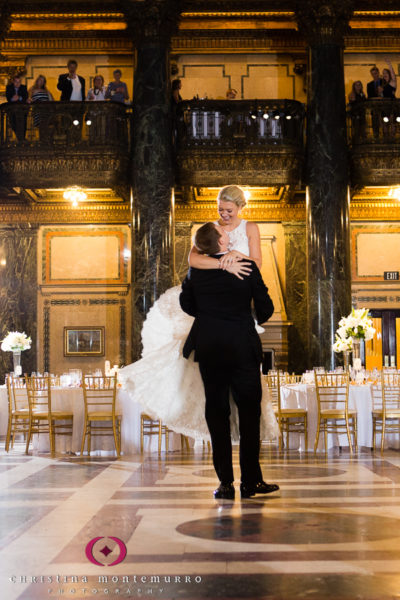 Pittsburgh Wedding Photographer Carnegie Museum Music Hall Foyer First Dance