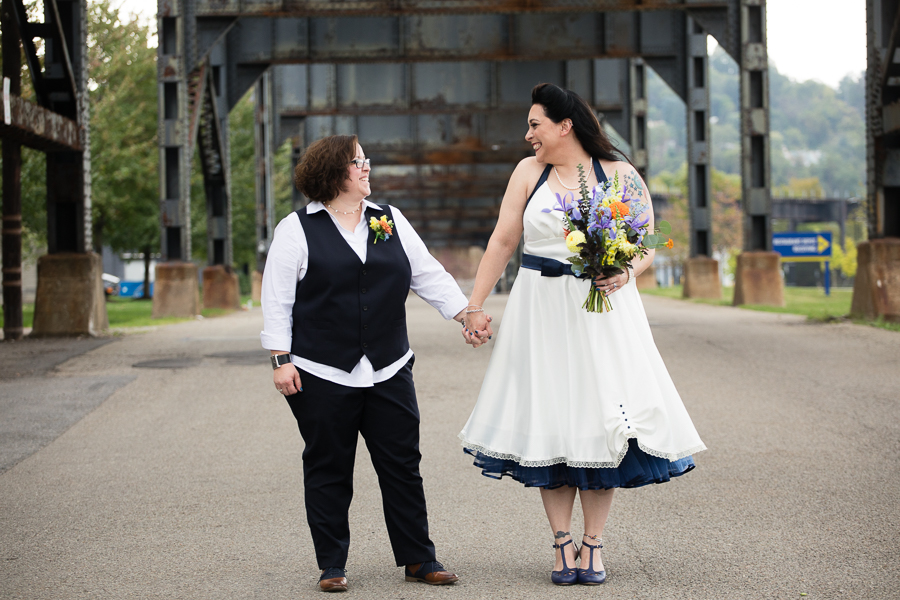 Same Sex Couple in Pittsburgh's Strip District Before their Wedding