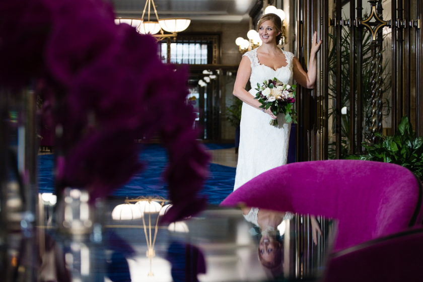 Missy Leech Bridal Portrait Pittsburgh Union Trust Building Wedding