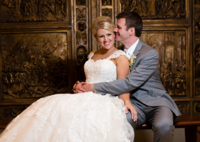 Blue and White Winter Wedding Details at the Carnegie Museum