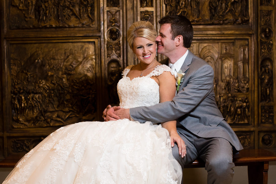 Blue and White Winter Wedding Details at the Carnegie Museum