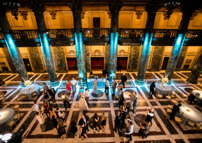 Christy & Ryan’s Winter Wedding at the Carnegie Music Hall Foyer