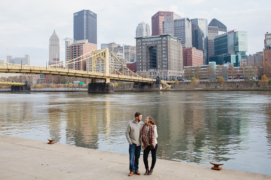 Iconic Photo - Engagement Pictures on the North Shore of PIttsburgh