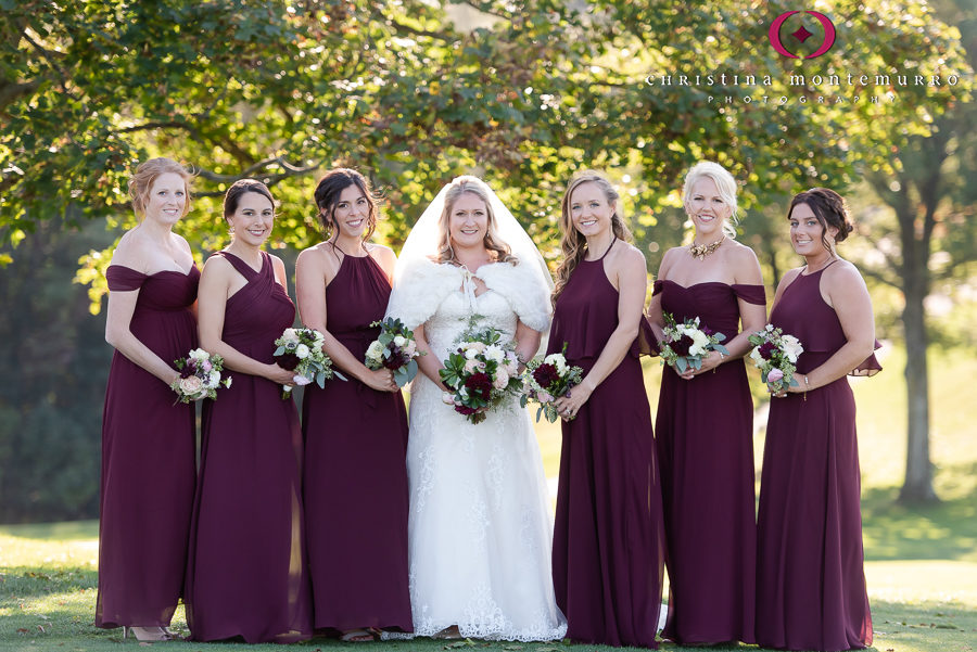 Bride and Bridesmaids at Shannopin Country Club