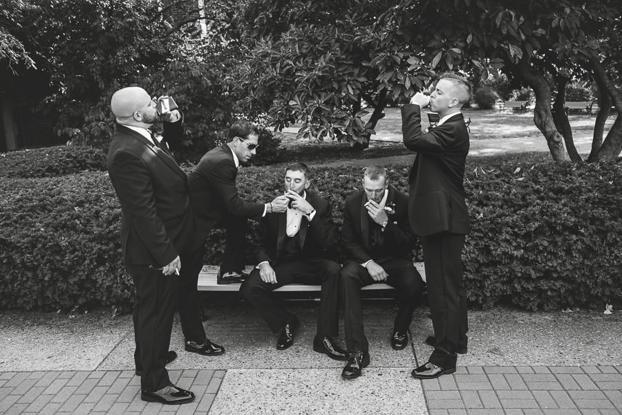 Black and white Groomsmen Portrait