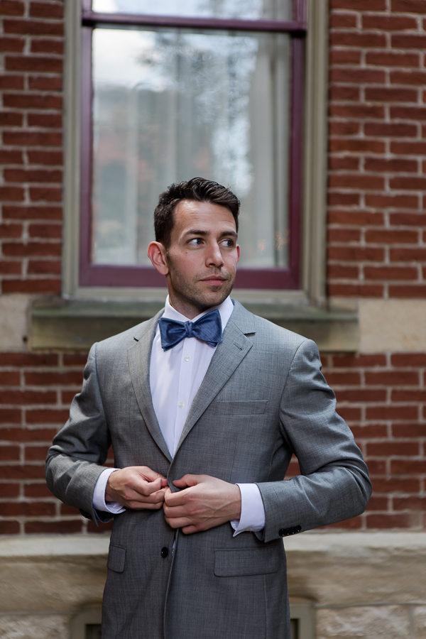 Groom Getting Ready at the Priory Hotel